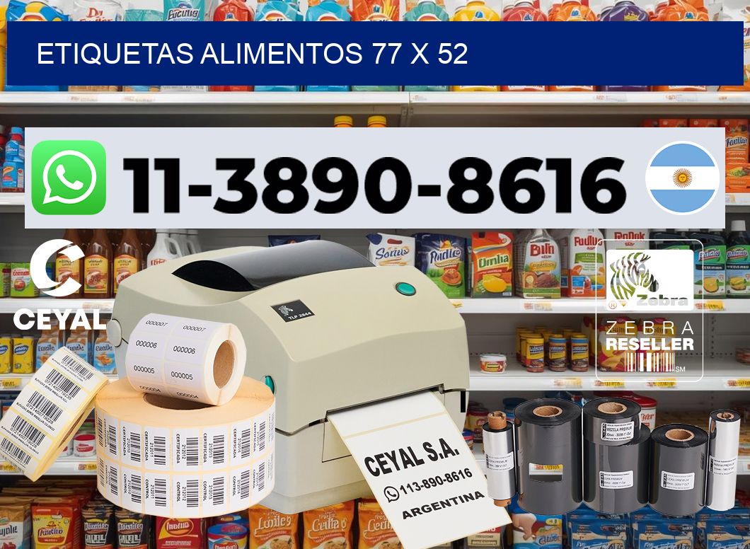 Etiquetas alimentos 77 x 52