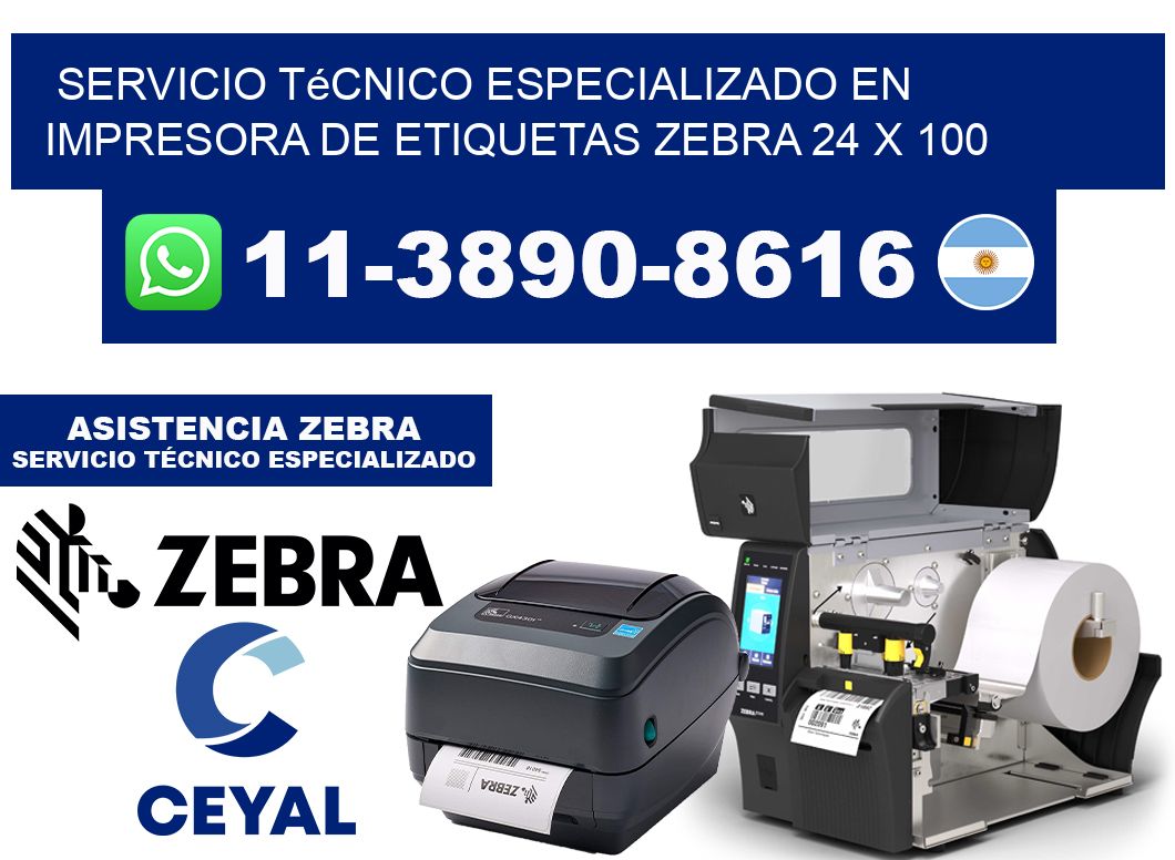 Servicio Técnico Especializado en Impresora de Etiquetas Zebra 24 x 100