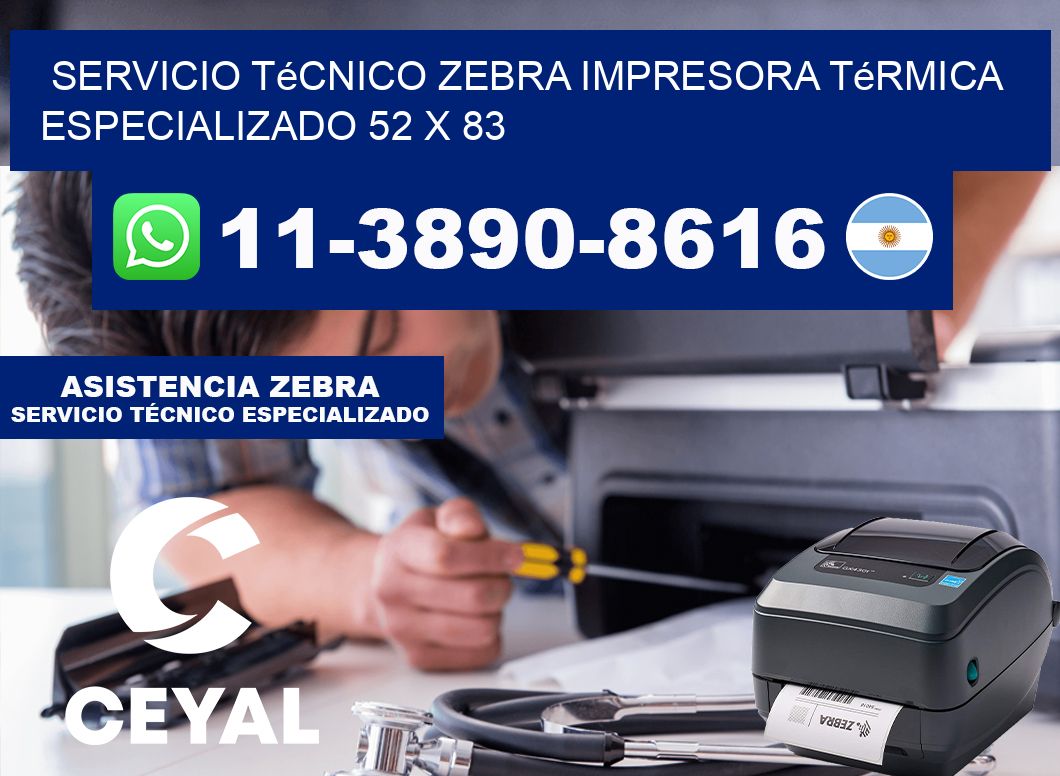 Servicio Técnico Zebra Impresora Térmica Especializado 52 x 83
