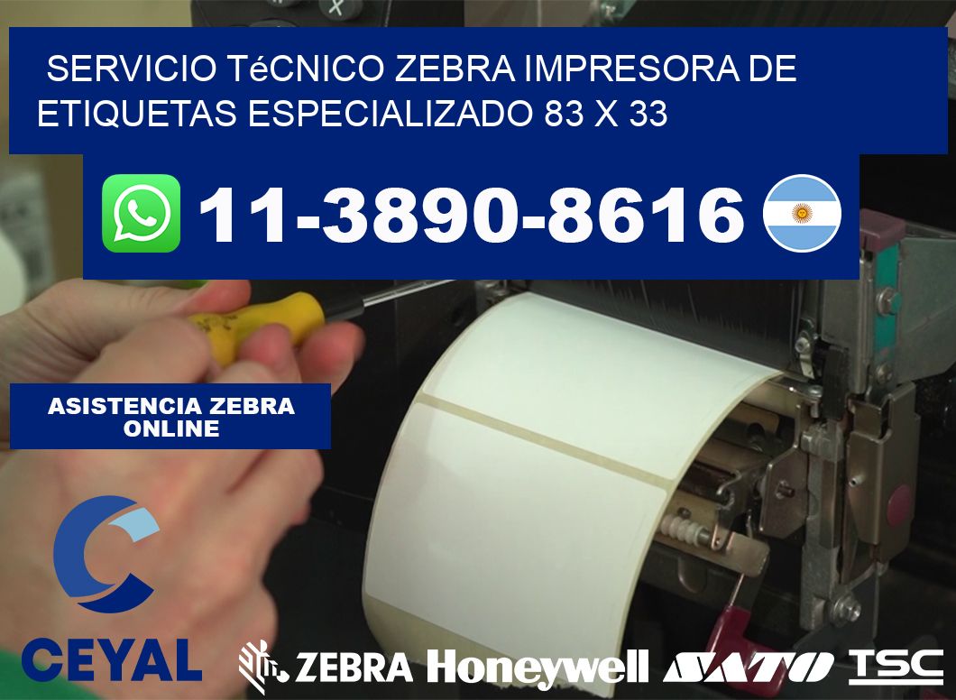 Servicio Técnico Zebra Impresora de Etiquetas Especializado 83 x 33