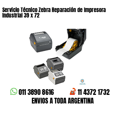 Servicio Técnico Zebra Reparación de Impresora Industrial 39 x 72