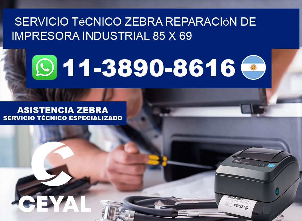 Servicio Técnico Zebra Reparación de Impresora Industrial 85 x 69