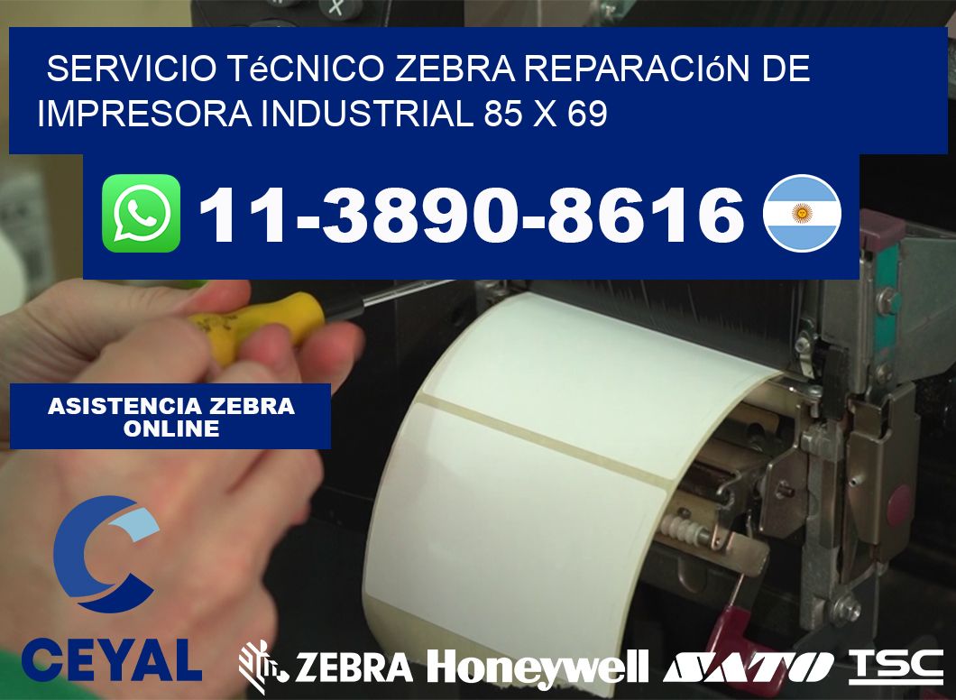 Servicio Técnico Zebra Reparación de Impresora Industrial 85 x 69