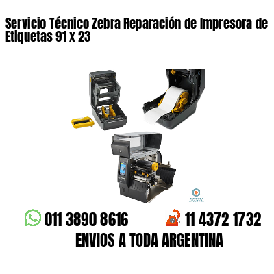 Servicio Técnico Zebra Reparación de Impresora de Etiquetas 91 x 23