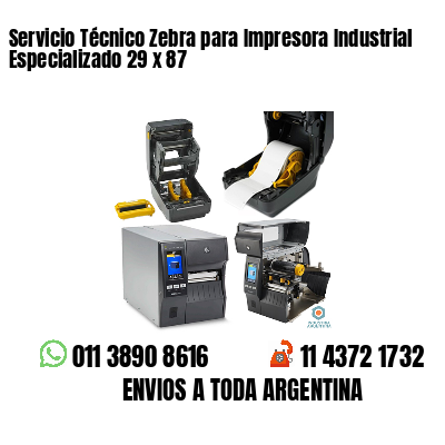 Servicio Técnico Zebra para Impresora Industrial Especializado 29 x 87