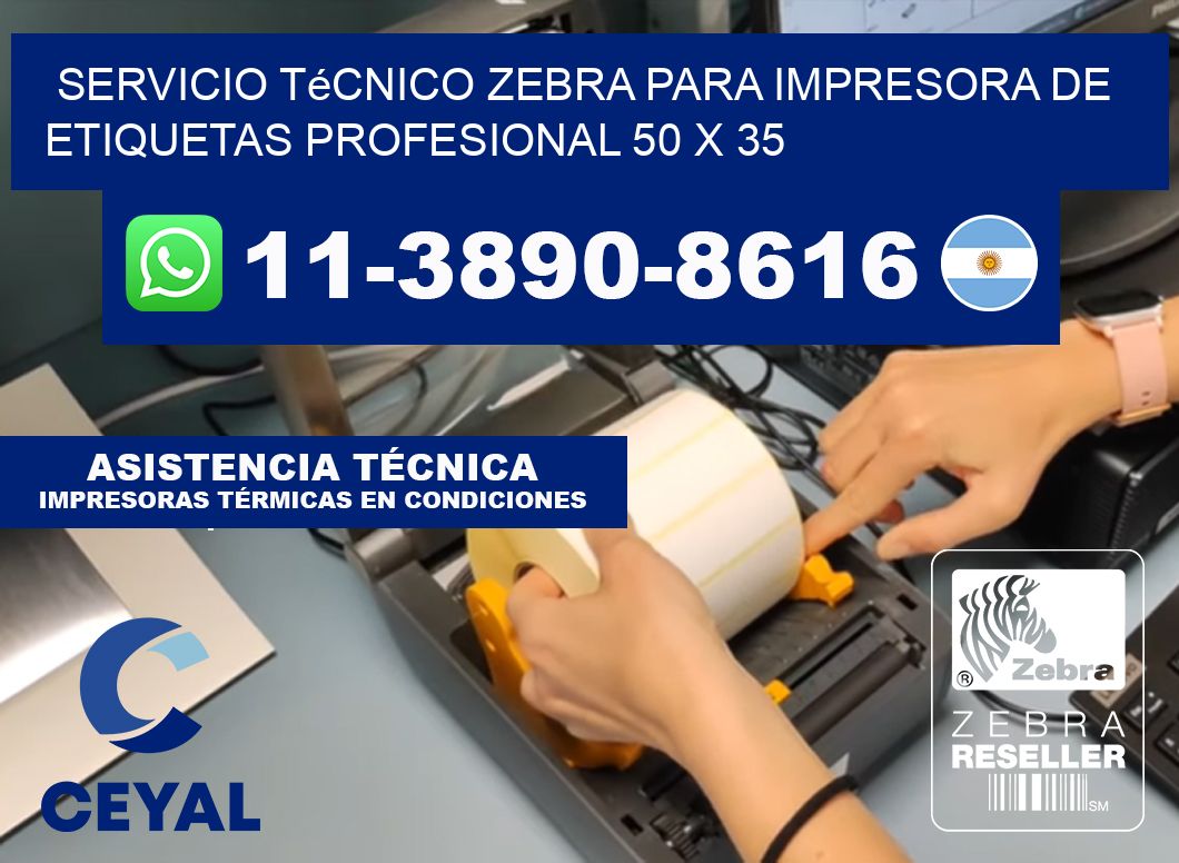 Servicio Técnico Zebra para Impresora de Etiquetas Profesional 50 x 35