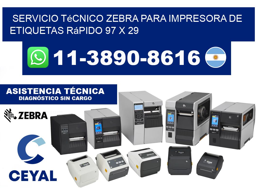 Servicio Técnico Zebra para Impresora de Etiquetas Rápido 97 x 29