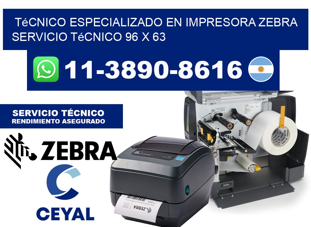 Técnico Especializado en Impresora Zebra Servicio Técnico 96 x 63