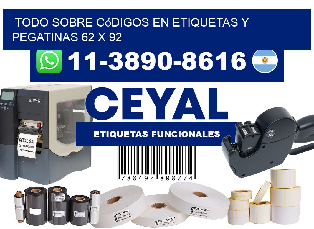Todo sobre códigos en etiquetas y pegatinas 62 x 92