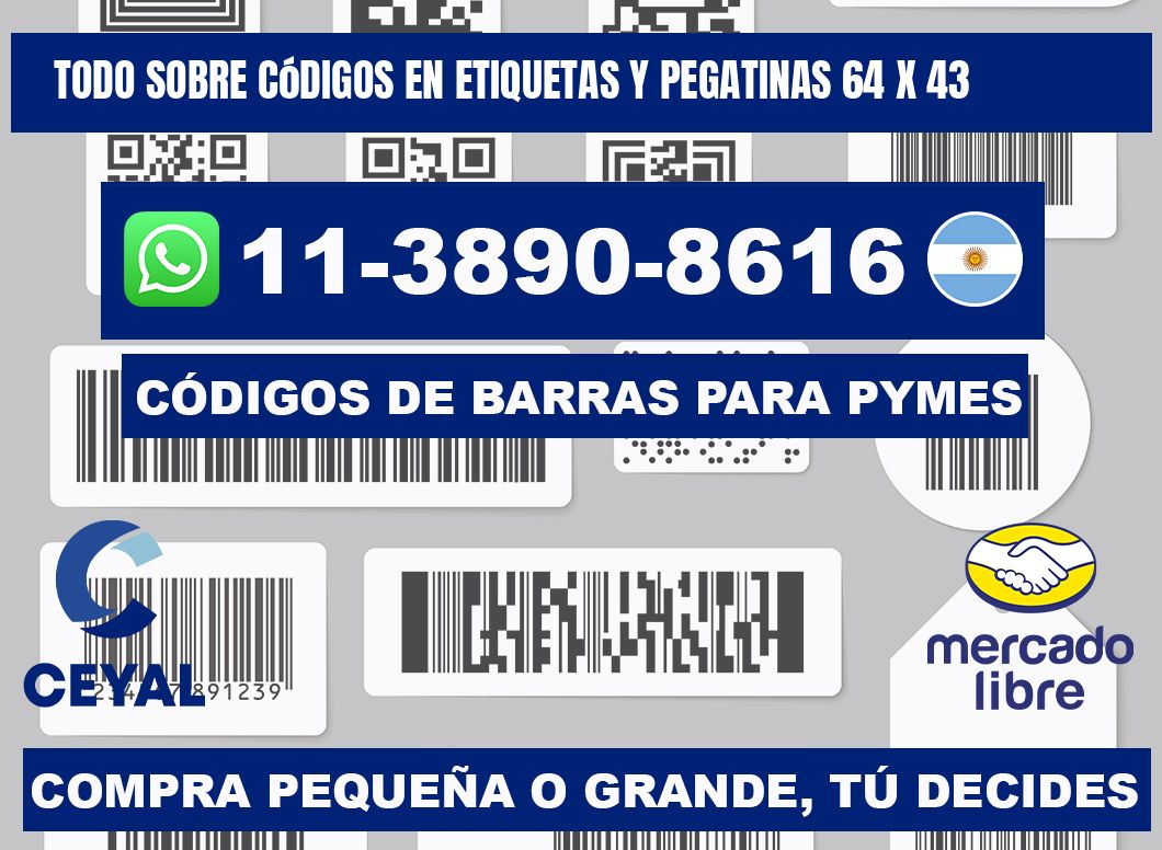 Todo sobre códigos en etiquetas y pegatinas 64 x 43