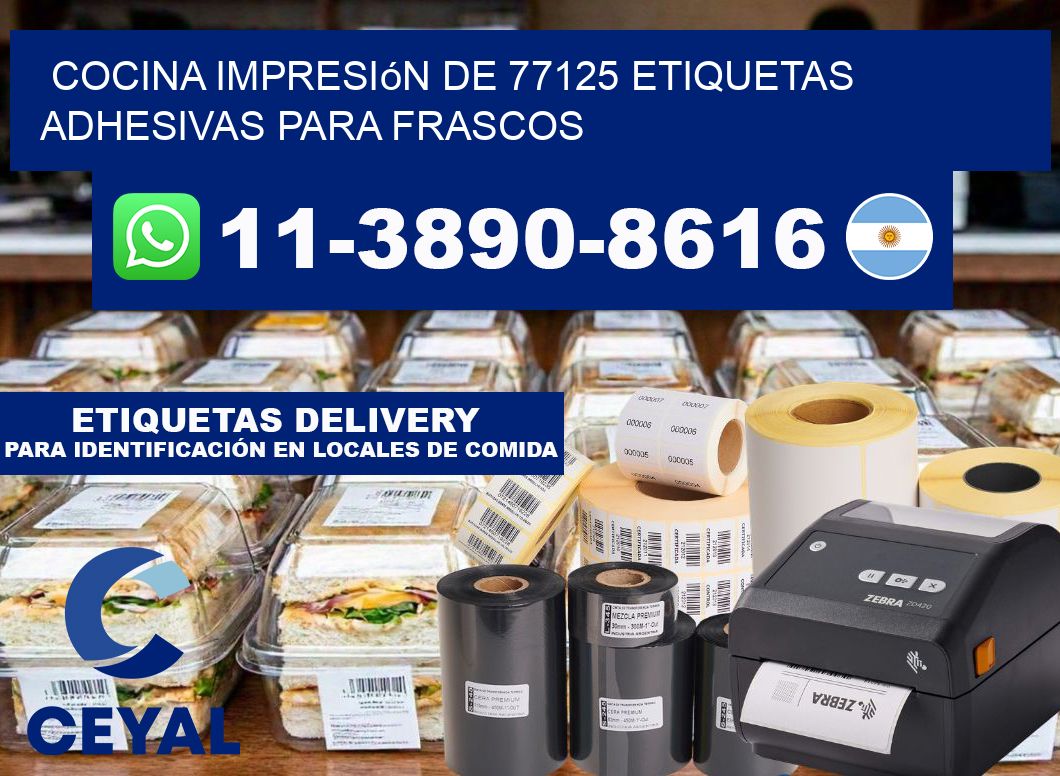 cocina impresión de 77125 etiquetas adhesivas para frascos