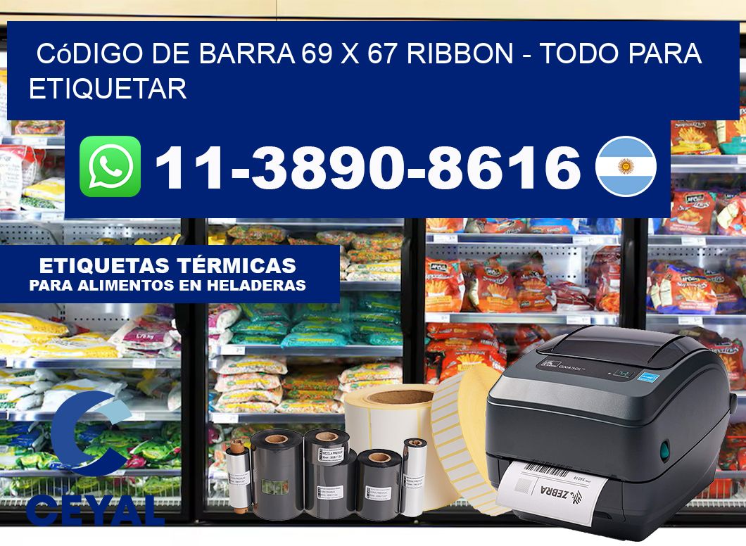 código de barra 69 x 67 ribbon – Todo para Etiquetar