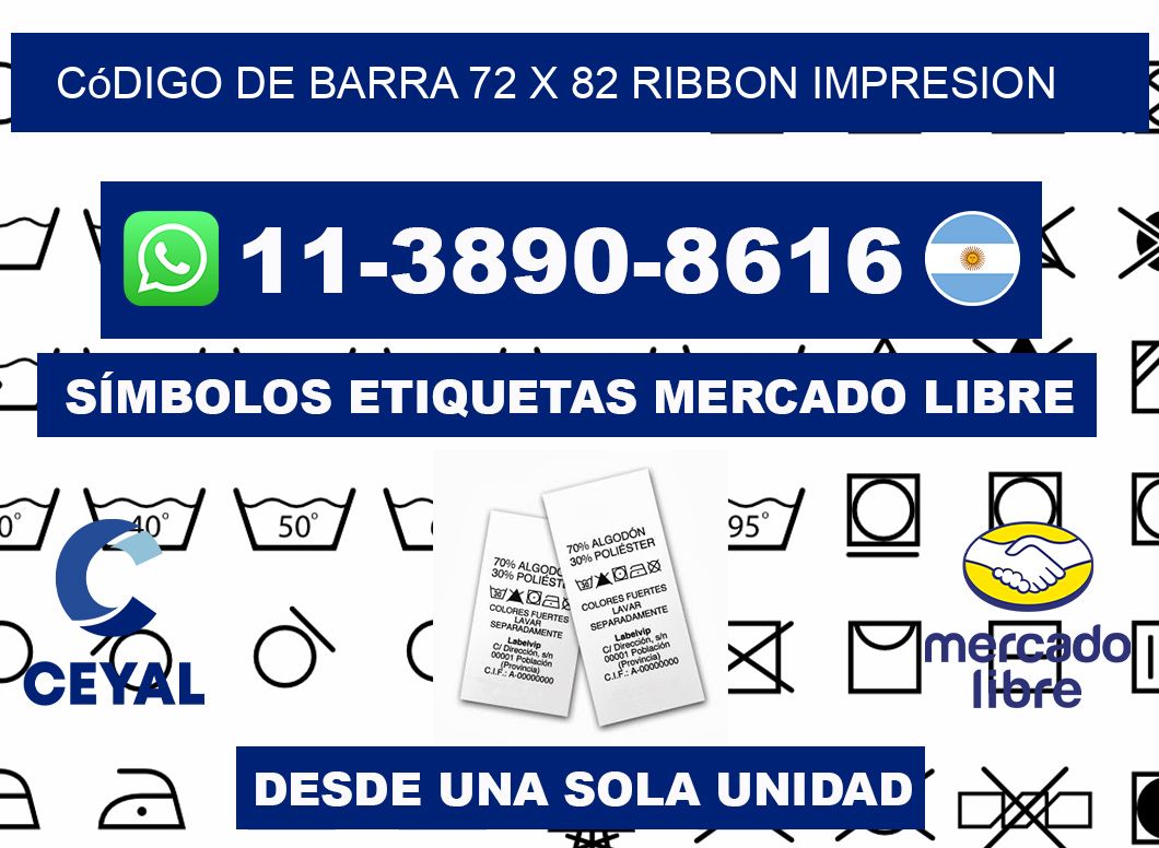 código de barra 72 x 82 ribbon impresion
