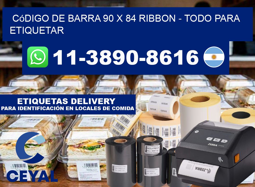 código de barra 90 x 84 ribbon - Todo para Etiquetar