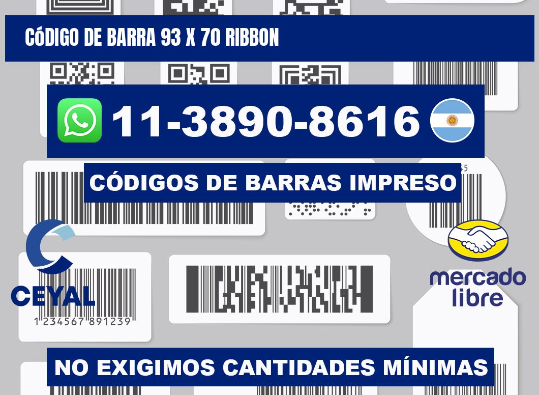 código de barra 93 x 70 ribbon