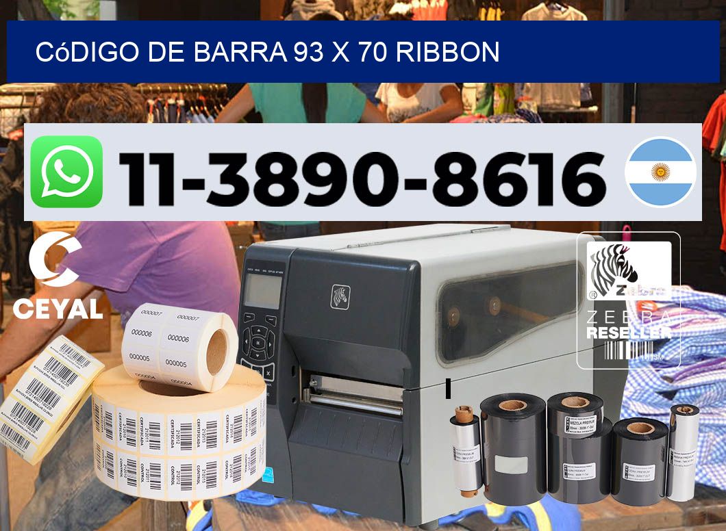 código de barra 93 x 70 ribbon