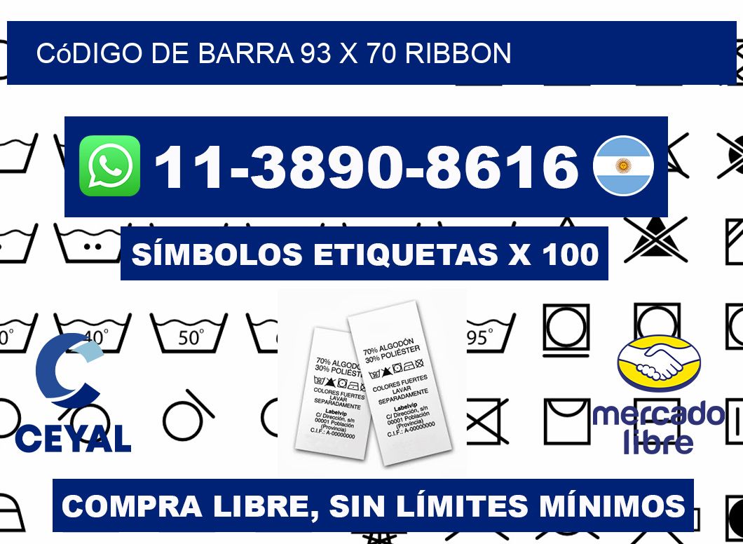 código de barra 93 x 70 ribbon