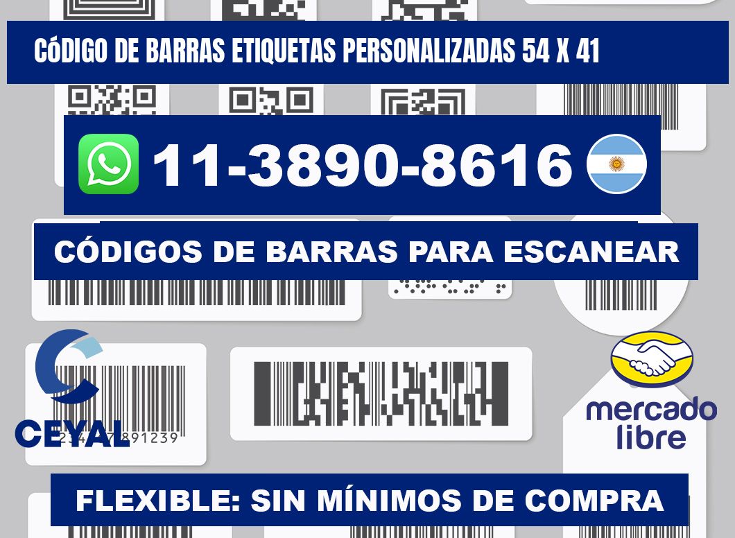 código de barras etiquetas personalizadas 54 x 41