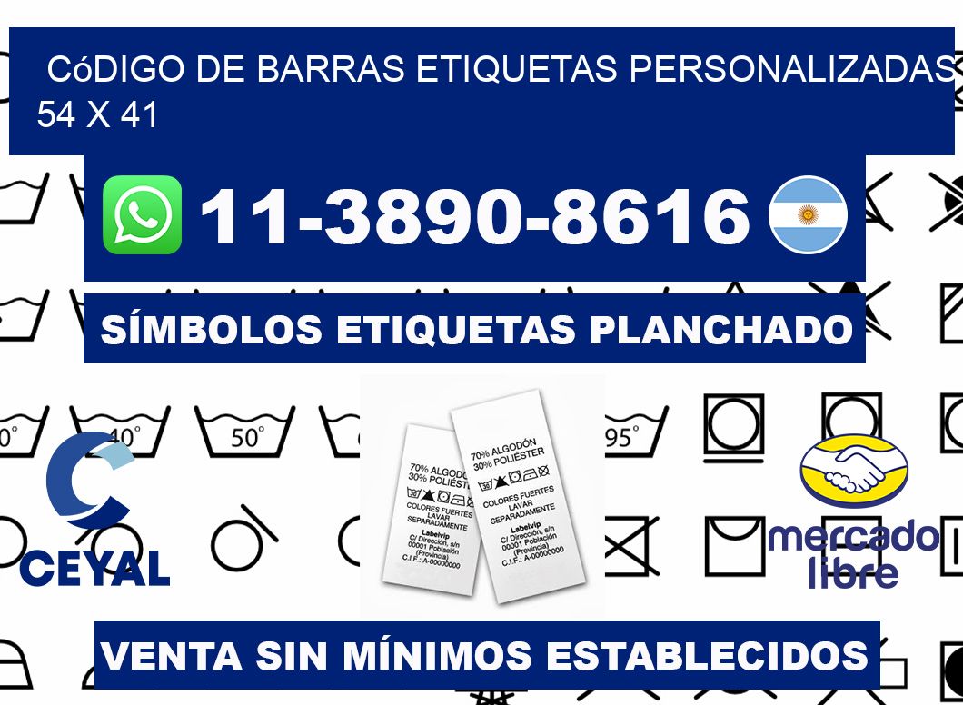 código de barras etiquetas personalizadas 54 x 41