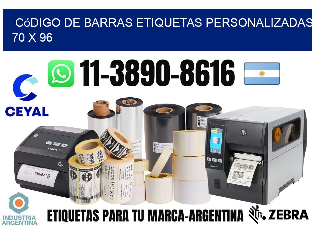 código de barras etiquetas personalizadas 70 x 96