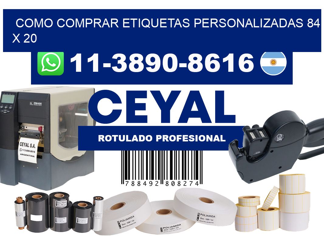 como comprar etiquetas personalizadas 84 x 20