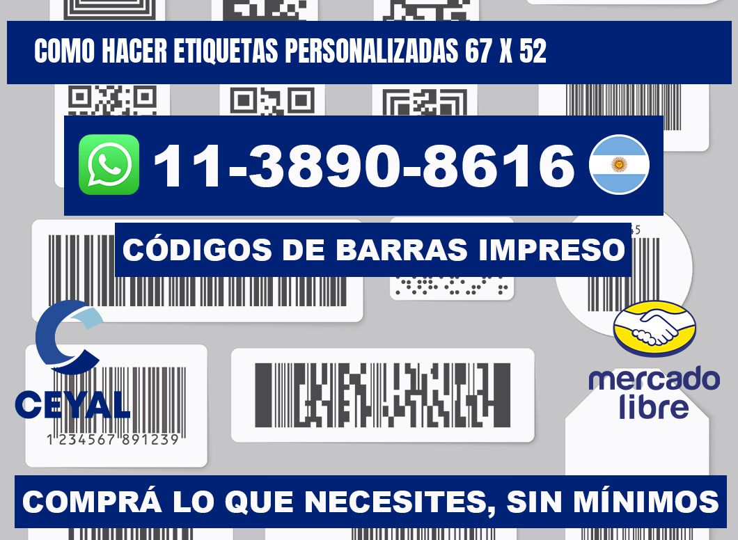 como hacer etiquetas personalizadas 67 x 52