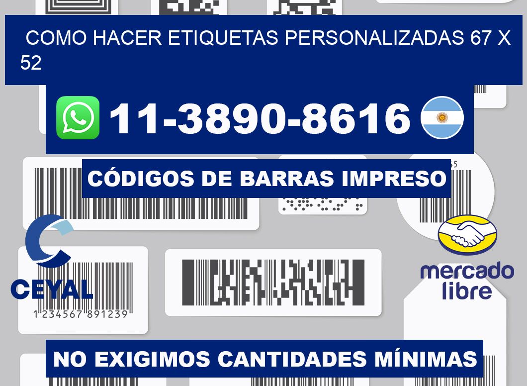 como hacer etiquetas personalizadas 67 x 52