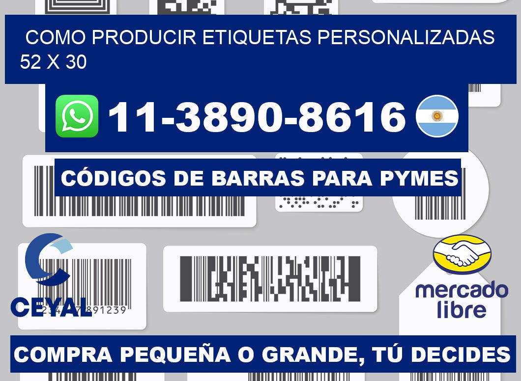 como producir etiquetas personalizadas 52 x 30