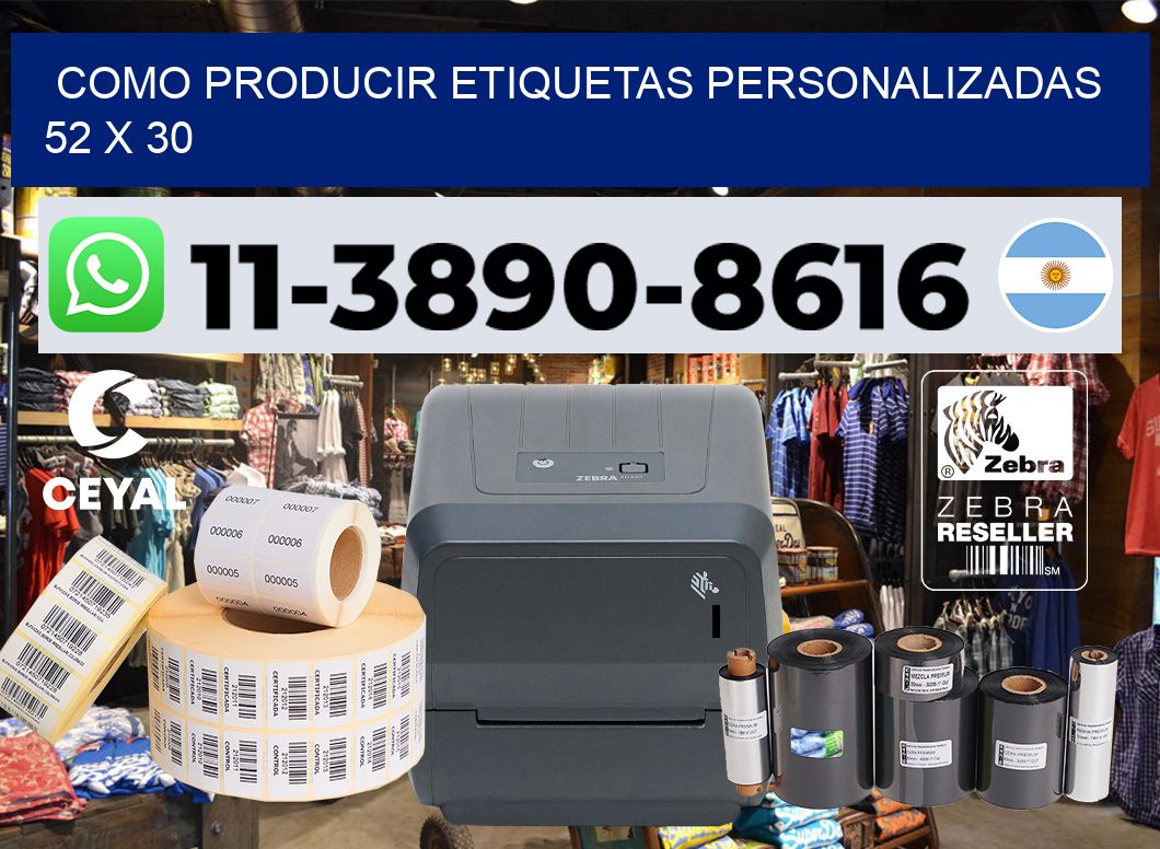 como producir etiquetas personalizadas 52 x 30