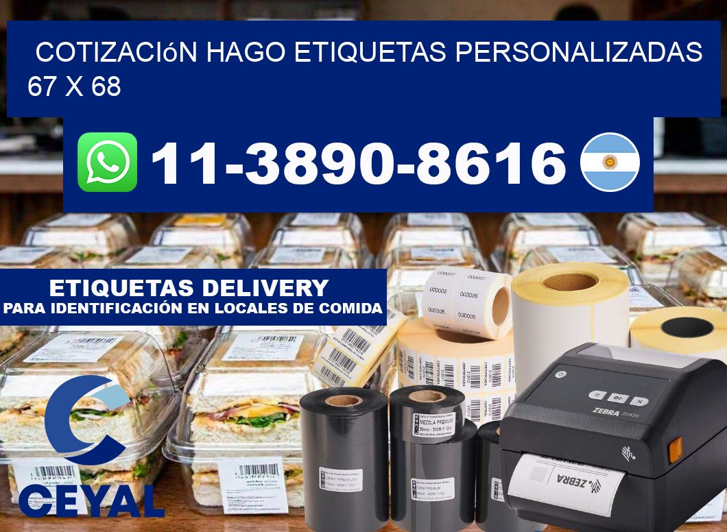 cotización hago etiquetas personalizadas 67 x 68