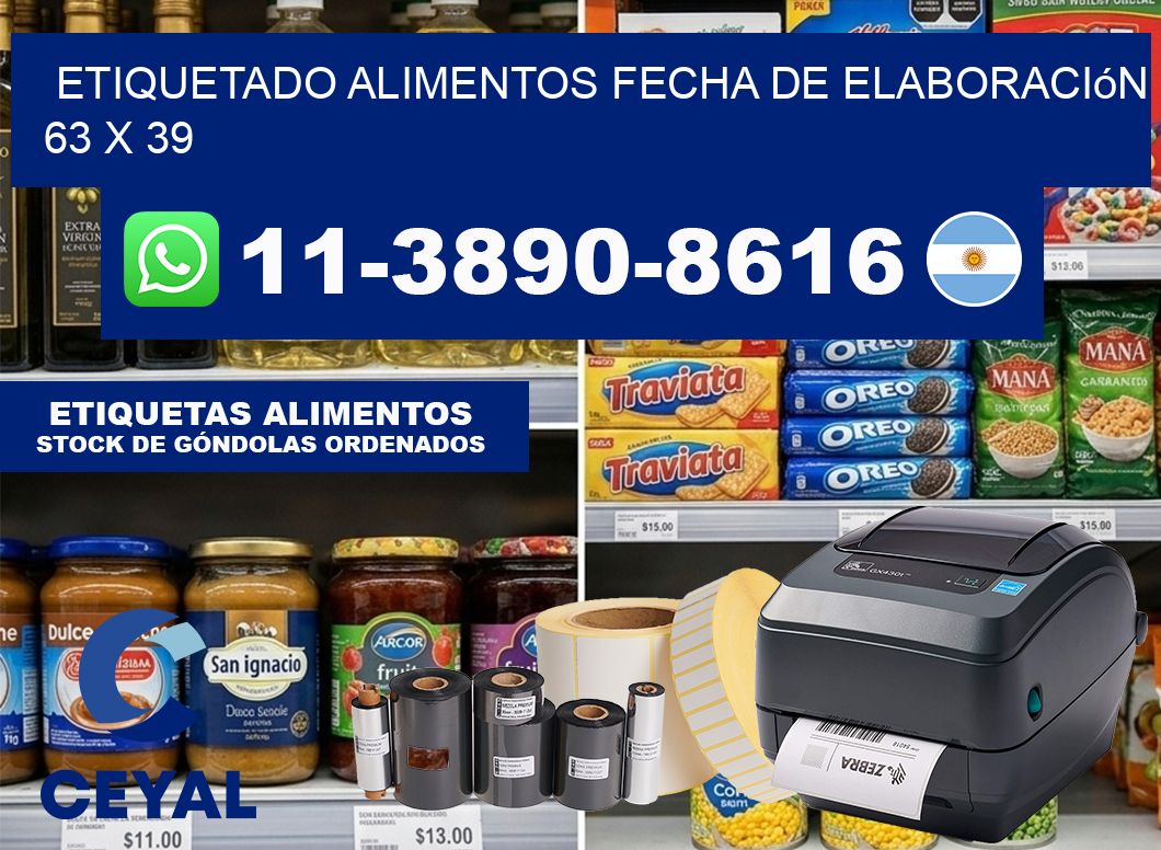 etiquetado alimentos Fecha de elaboración 63 x 39