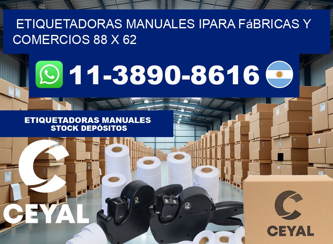 etiquetadoras manuales ipara fábricas y comercios 88 x 62