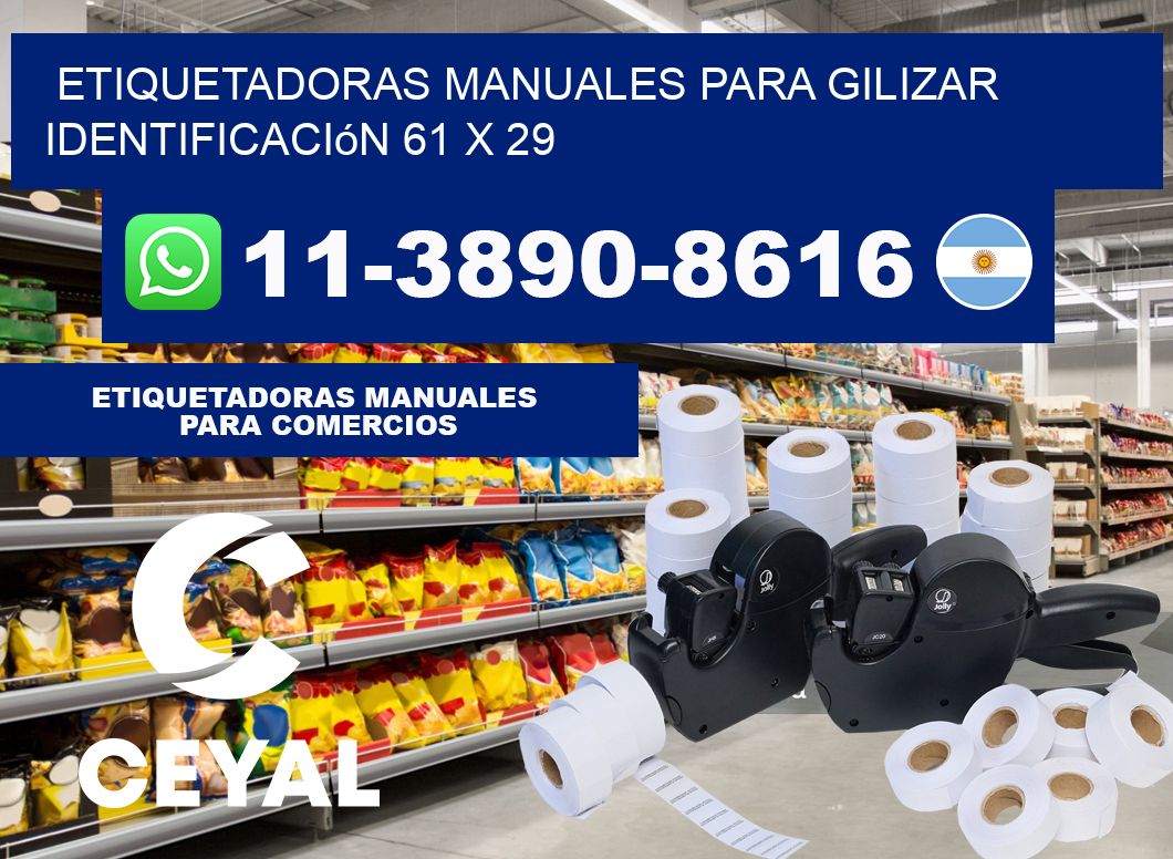 etiquetadoras manuales para gilizar identificación 61 x 29