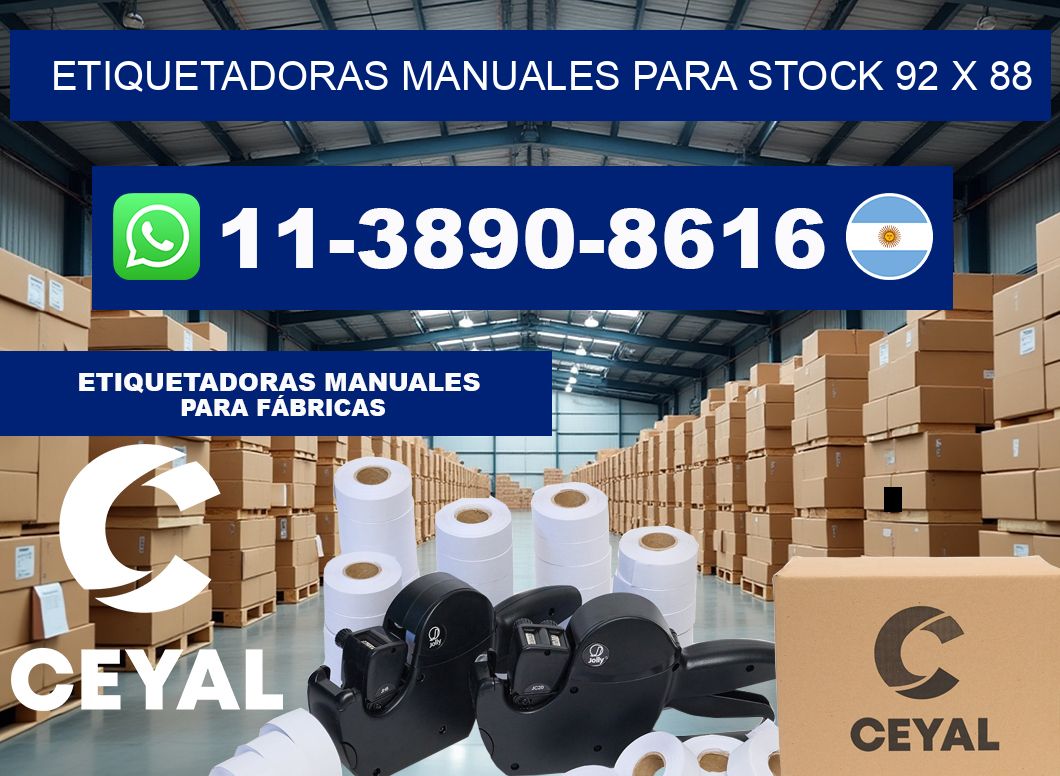 etiquetadoras manuales para stock 92 x 88