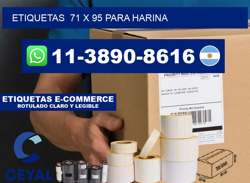 etiquetas  71 x 95 para Harina