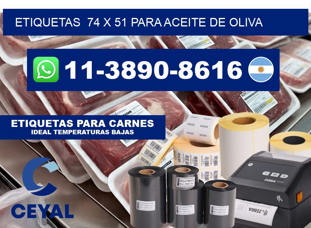 etiquetas  74 x 51 para Aceite de oliva