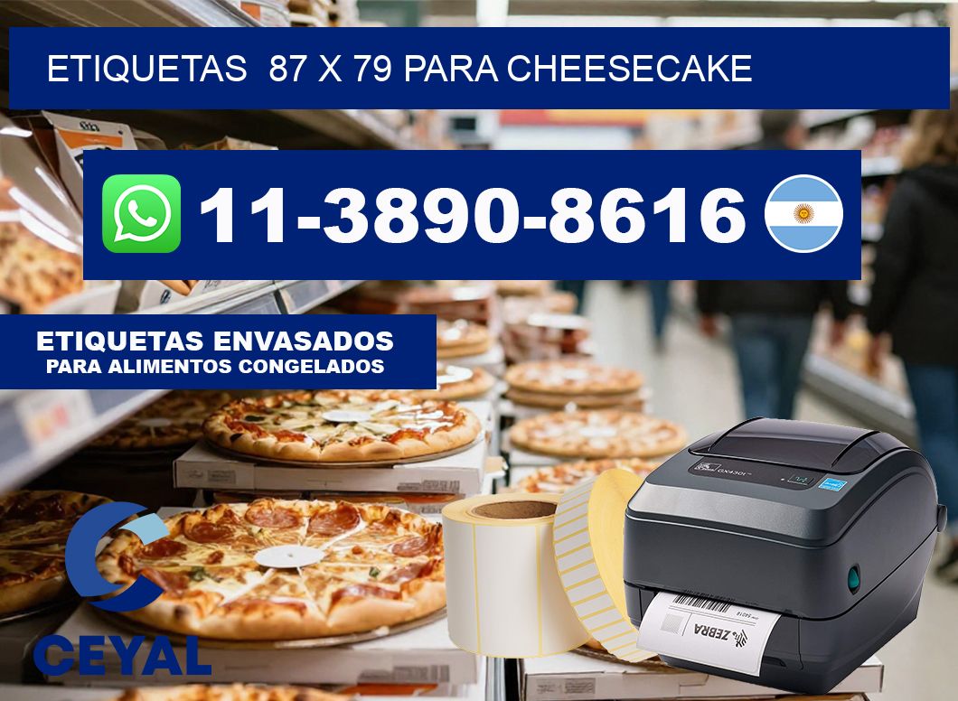 etiquetas  87 x 79 para Cheesecake