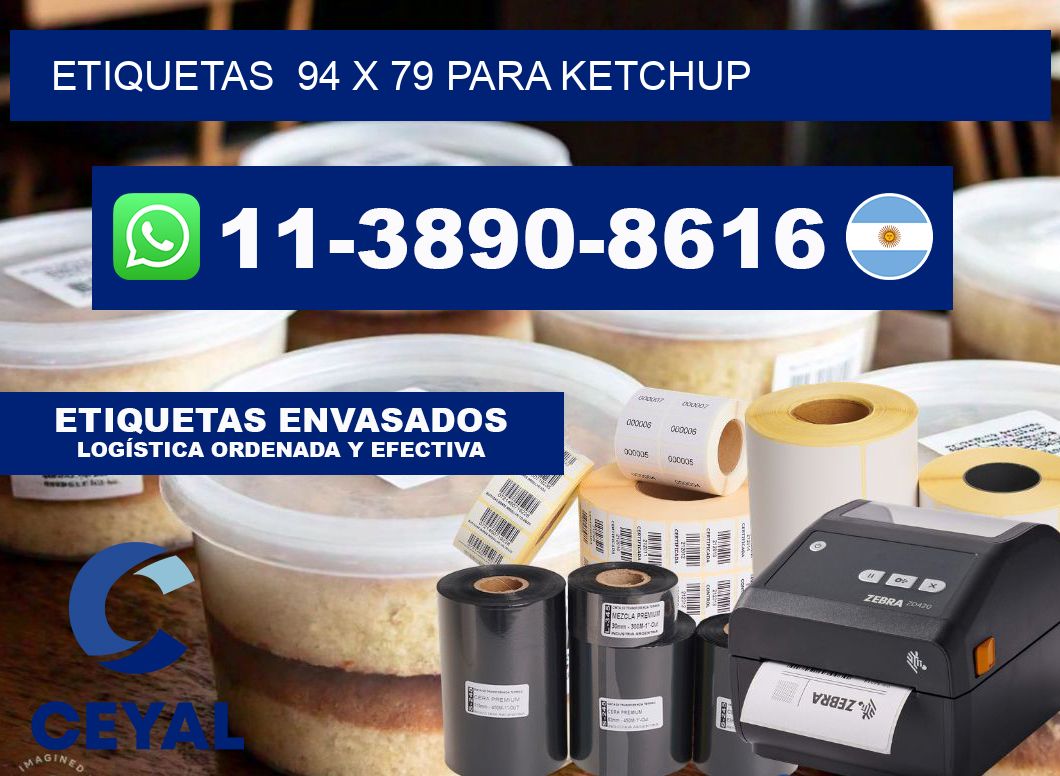 etiquetas  94 x 79 para Ketchup