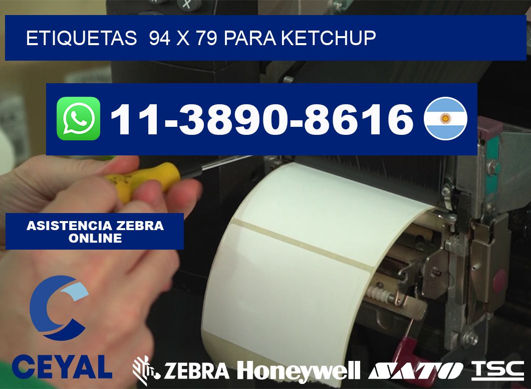 etiquetas  94 x 79 para Ketchup