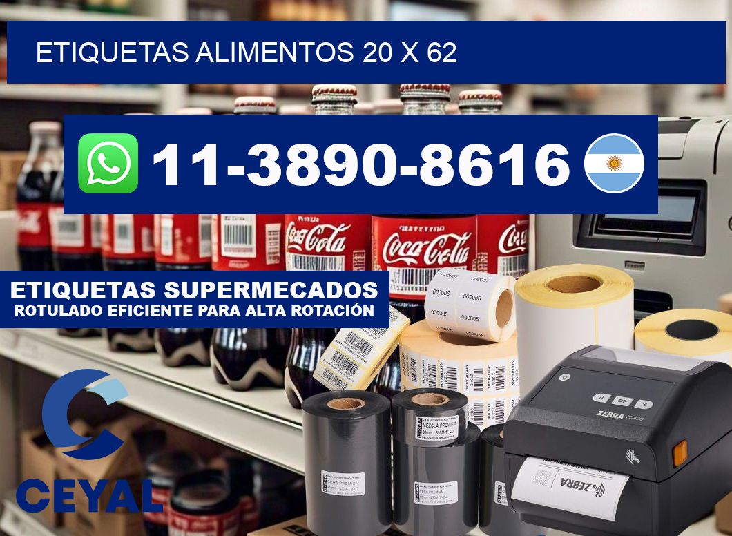 etiquetas alimentos 20 x 62