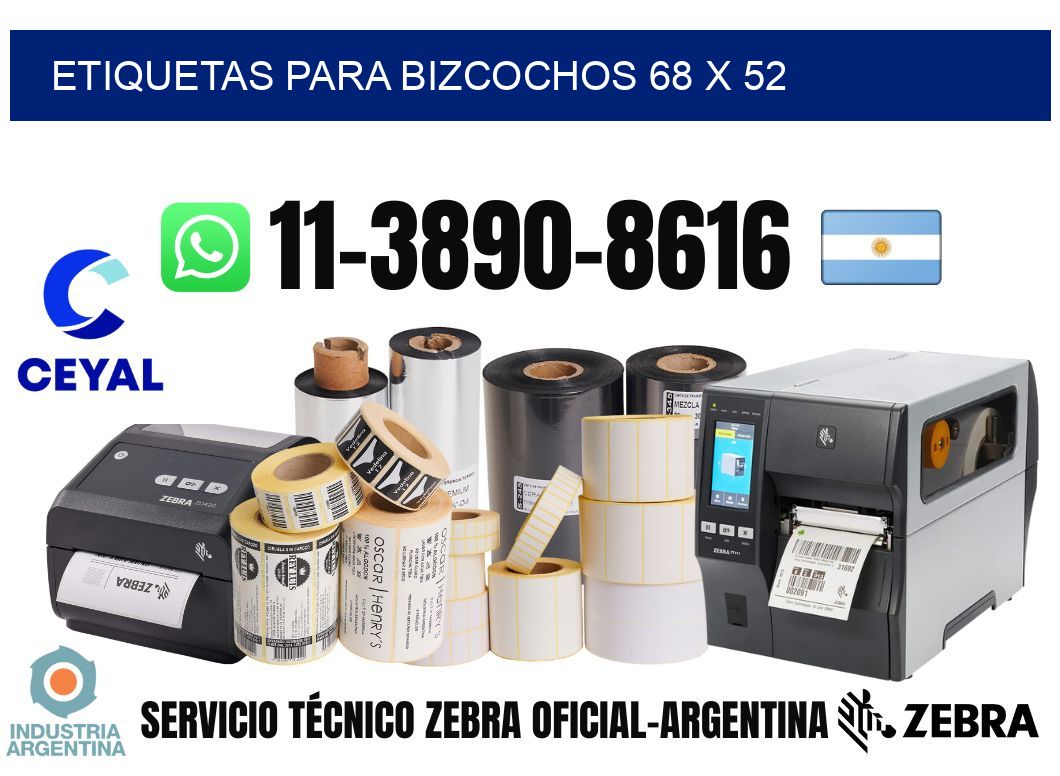 etiquetas para Bizcochos 68 x 52