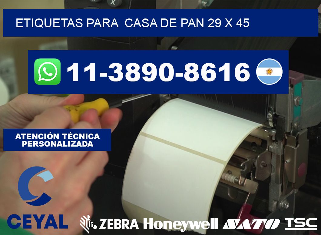 etiquetas para Casa de pan 29 x 45