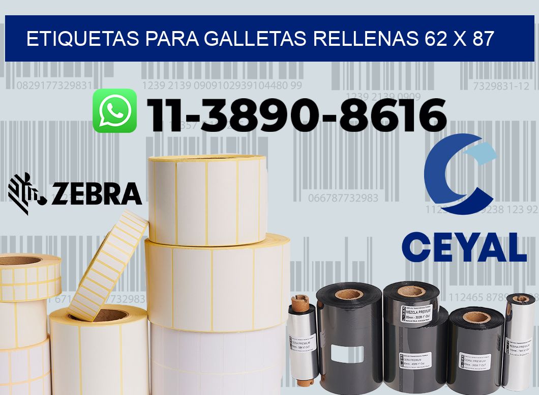 etiquetas para Galletas rellenas 62 x 87