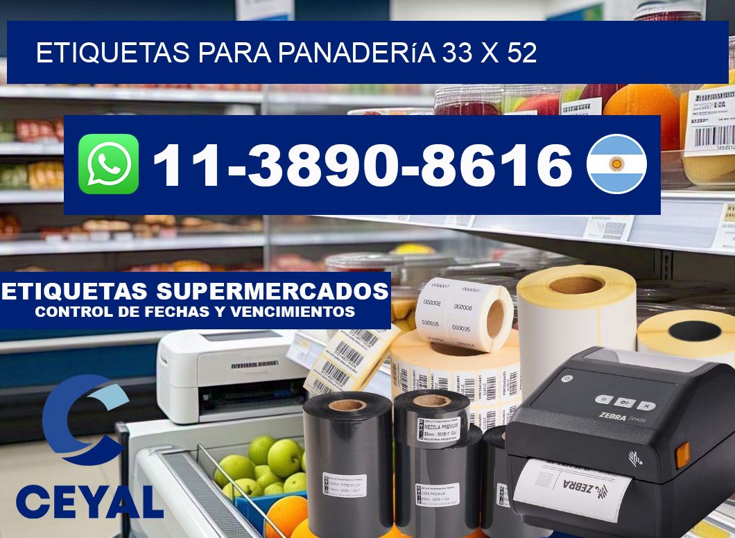 etiquetas para Panadería 33 x 52