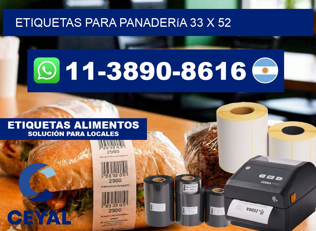 etiquetas para Panadería 33 x 52