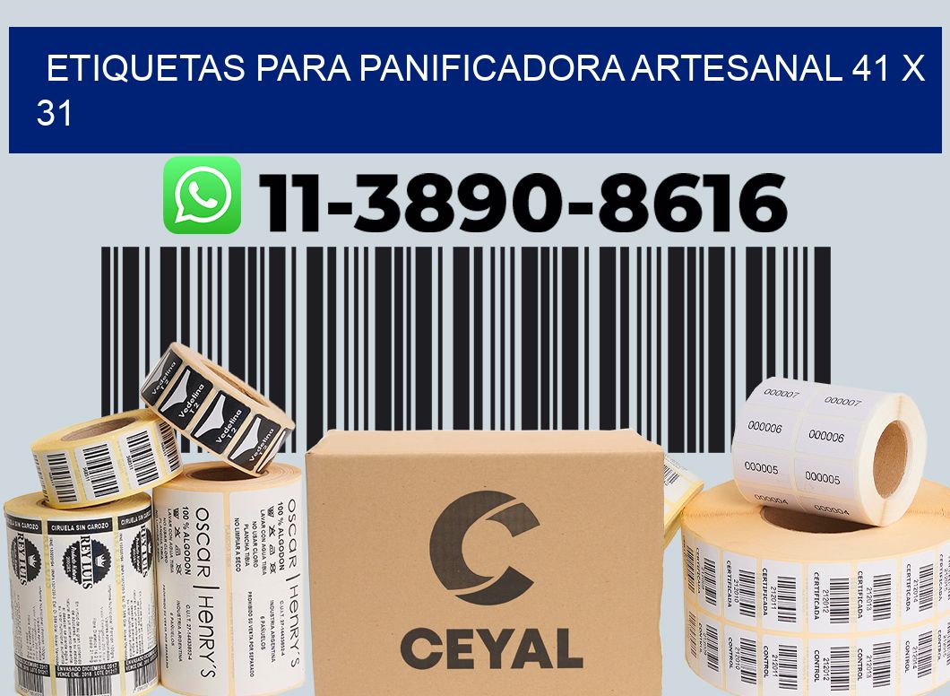 etiquetas para Panificadora artesanal 41 x 31