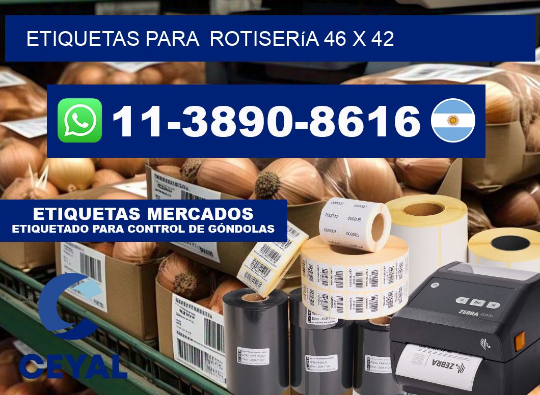 etiquetas para  Rotisería 46 x 42