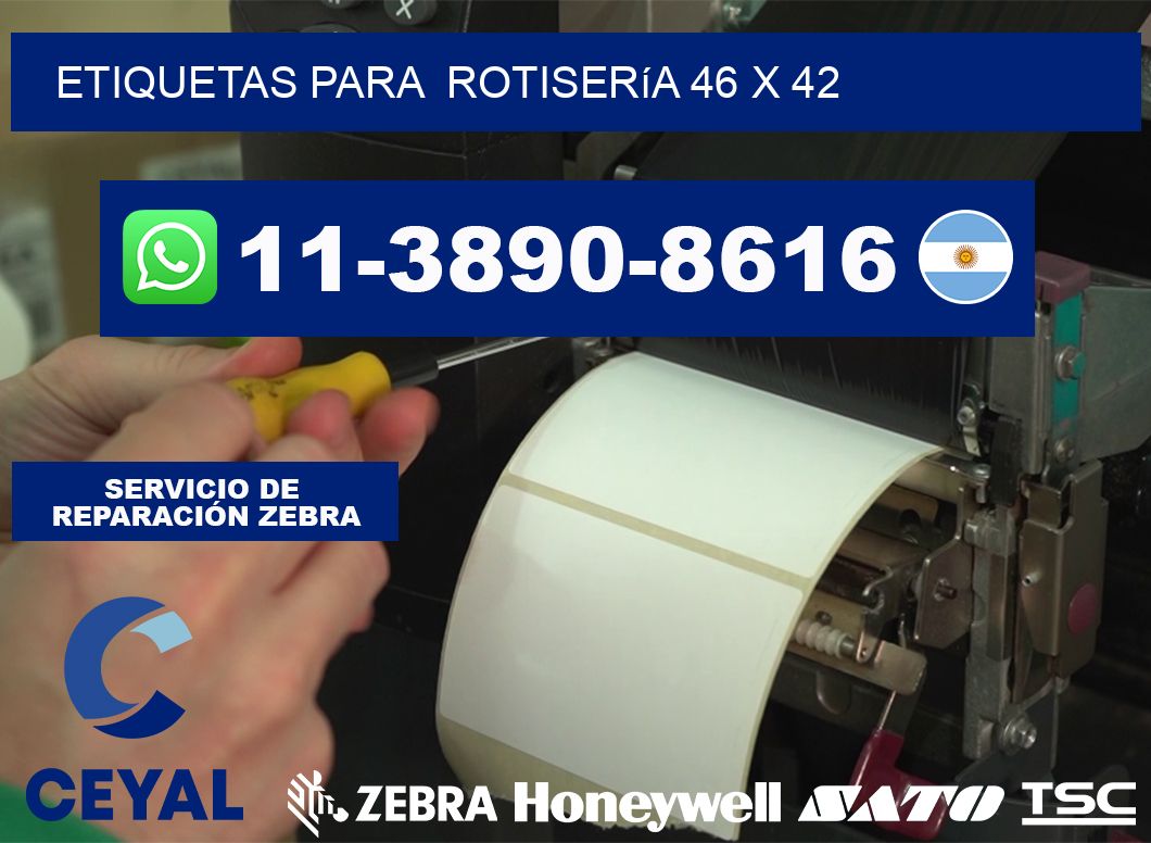 etiquetas para  Rotisería 46 x 42