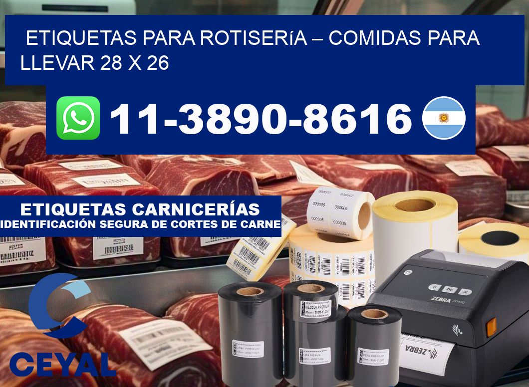 etiquetas para Rotisería – comidas para llevar 28 x 26