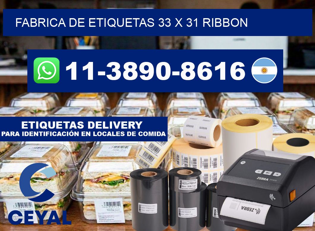 fabrica de etiquetas 33 x 31 ribbon